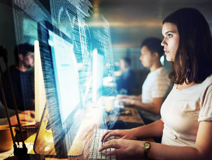 Girl At Desk