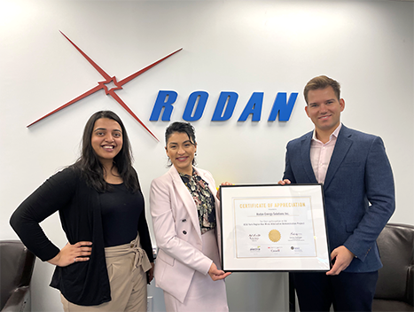 Alectra GRE&T Centre presenting Rodan with an award