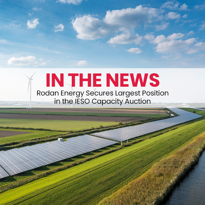 Rodan Energy Secures Largest Position in the IESO Capacity Auction