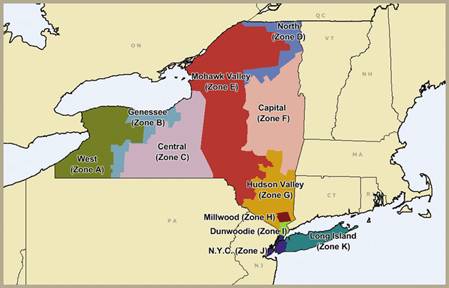 Demand Zones of the NYISO Power Market