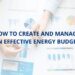 How to Manage an Energy Budget